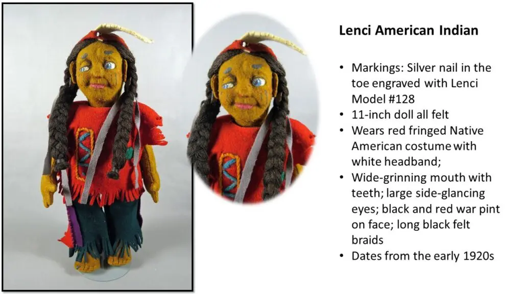 Lenci American Indian Doll Description Slide