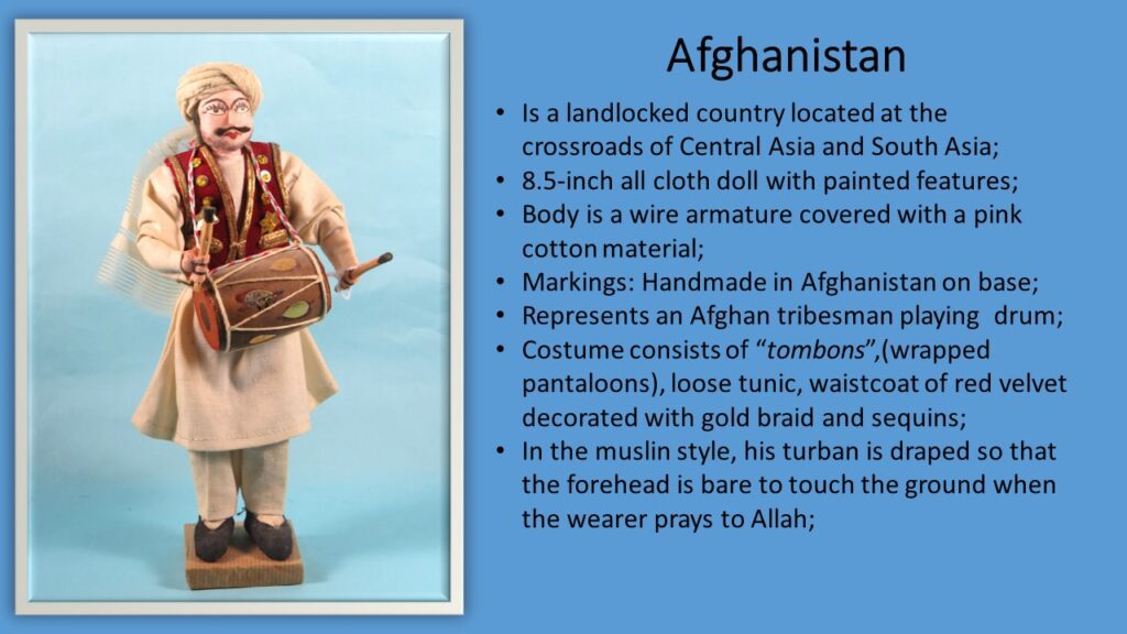 Afghan Tribesman playing Drum Doll Description