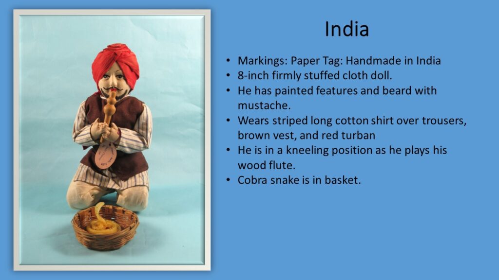 India, Representing a clay image with something Written on it