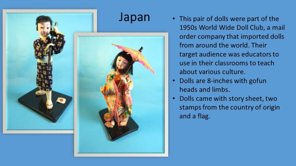 Japan, Represented By A Man And A Women Clay Statue