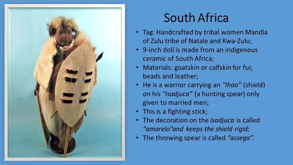 South Africa warrior Doll Description Slide