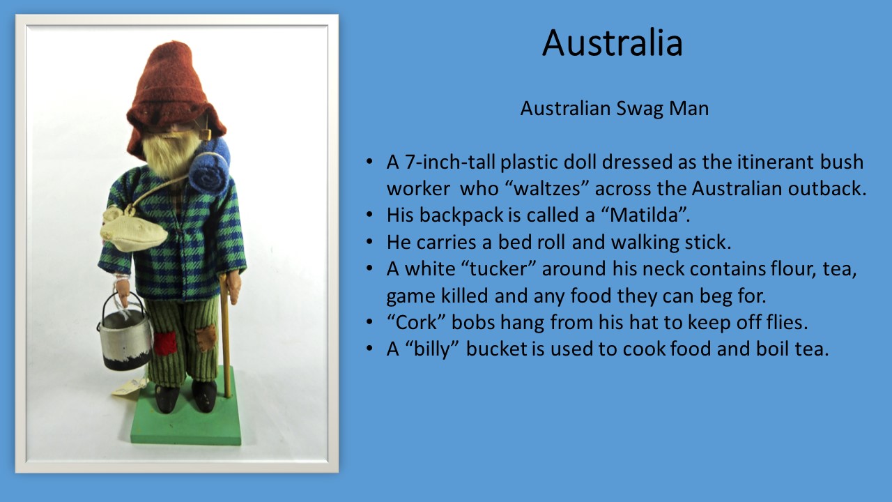 Australian Swag Man Doll Description Slide