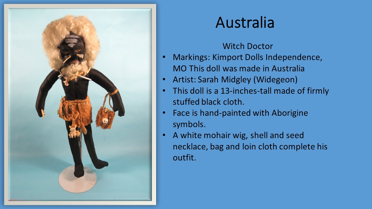 Australia Witch Doctor Doll Description Slide