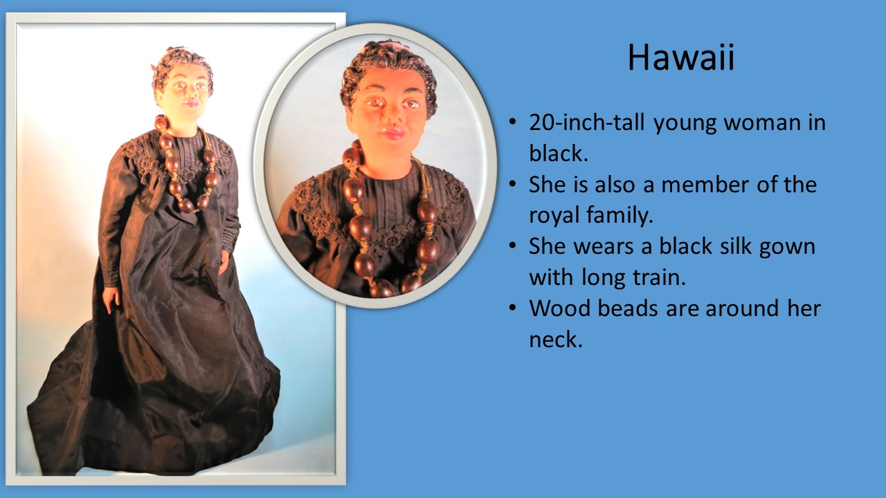 Hawaii young woman Doll Description Slide