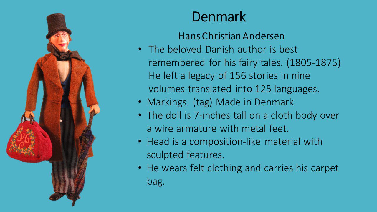 The description of Denmark with an image and blue background