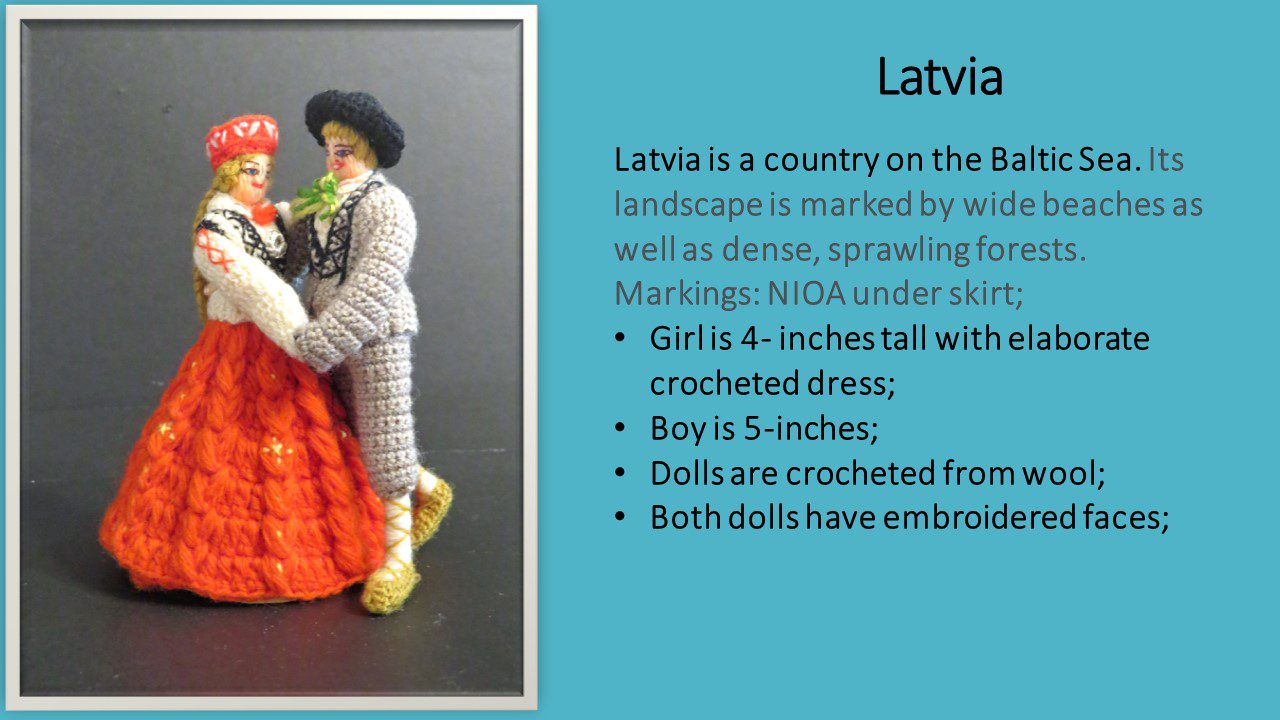 The description of latvia with an image and blue background