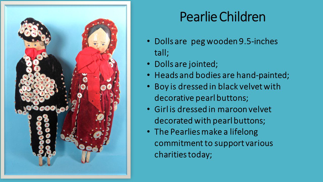 The description of pearlie children with an image and blue background