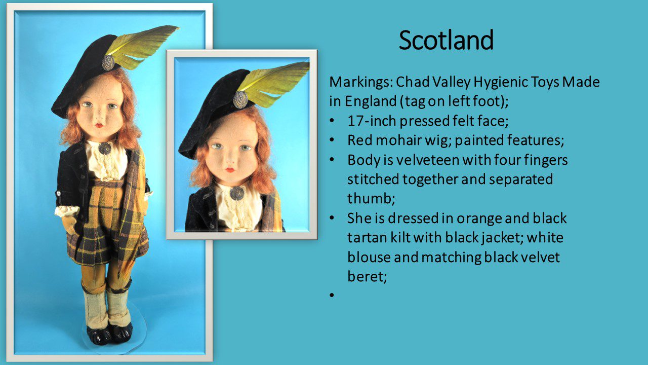 The description of Scotland with an image and blue background