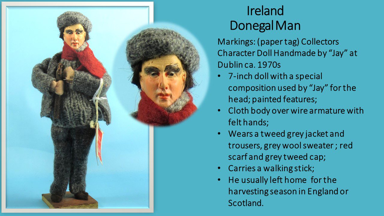 The description of ireland donegal man with an image and blue background