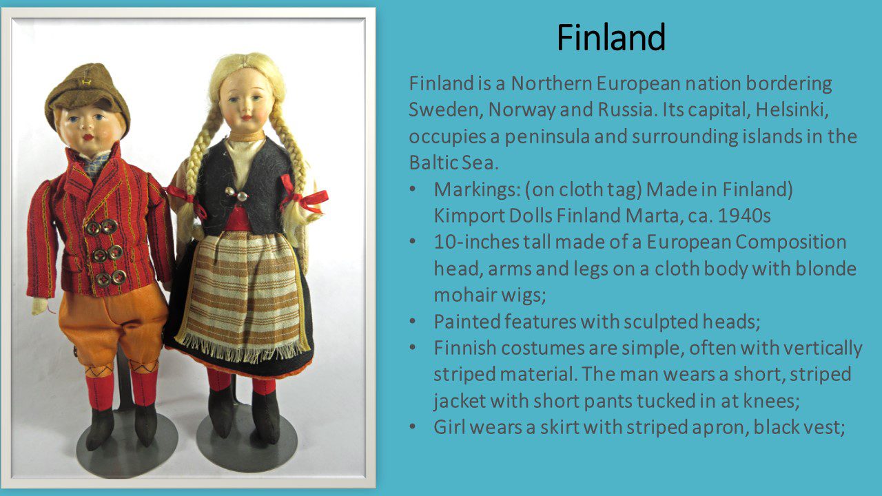 The description of Finland with an image and blue background